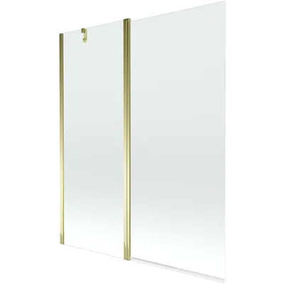 Obrázok produktu pre Mexen Flip vaňová zástena jednokrídlová 140 x 150 cm, Priehľadné, Zlatá - 894-140-101-50-00