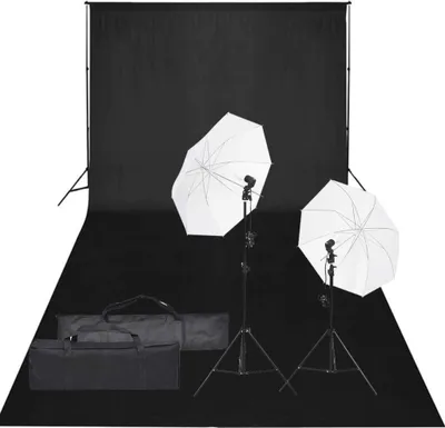 Zdjęcie produktu dla Fotograficzny zestaw studyjny z lampami i tłem