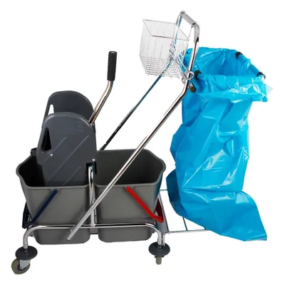 Produktbild von Axis Line Doppelfahreimer Chrom 2 x 17 Liter mit Müllsackhalter