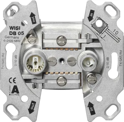Obrázek produktu pro Wisi DB 05, 1 modul/moduly, 14 dB, Stříbrná, 70 mm, 22 mm, 70 mm