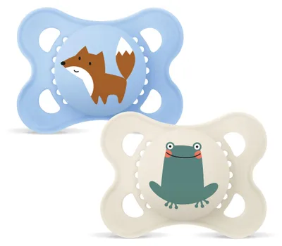 Produktbild von MAM Original (Verkaufseinheit: 6) matt Silikon 0-6 "Fuchs/Frosch" 2 Stück 617346 9001616872730