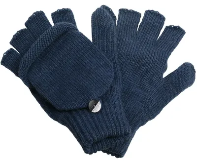 Produktbild von Claus Modes Uni Halbfinger Handschuh mit Klappe Fäustling, marine