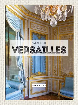 Produktbild von vianmo Holzschild 40x30 cm Palace of Versailles France Bildmotiv Reisemotiv Straße Stadt
