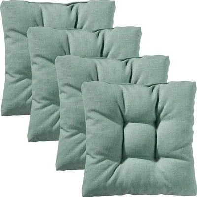 Immagine prodotto di Set di cuscini da seduta, 4 pezzi, 40x40x6 cm, turchese chiaro, interno ed esterno