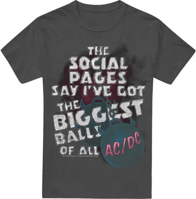 Immagine prodotto di AC/DC - Maglietta "Big Balls" per uomo/donna Unisex TV17412 (3XL) (Charcoal)