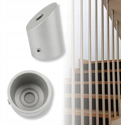 Obrázek produktu pro Držák zábradlí pro kruhový profil Ø 25 mm, šikmé uchycení 32°, stříbrný