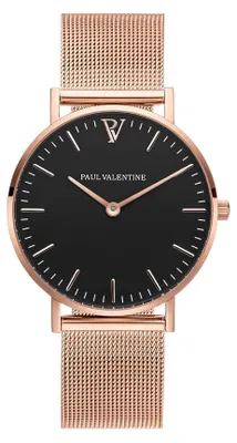 Image de Montre-bracelet pour dames Paul Valentine - Pearl Rose Gold Mesh - PV36211