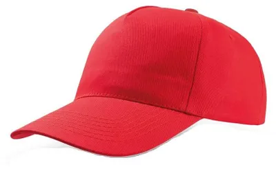 Obrázok produktu pre Baseballová čiapka Atlantis s 5 panelmi LT884 (jednotná veľkosť) (červená)