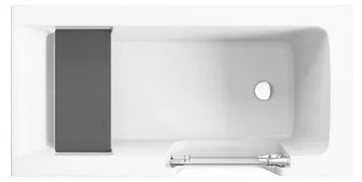 Produktbild von Aqua For You | Badewanne Mit Tür - 140x70cm - Acryl - Hygienisch  - Rehabilitationsbadewanne - Antibakterielle Beschichtung