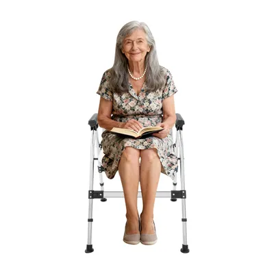 Image de Chaise de toilettes pour personnes âgées, chaise de toilettes pliable à hauteur réglable, chaise de douche avec accoudoirs et dossier