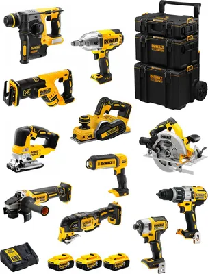 Produktbild von DeWALT Kit DWK1103 (DCD996+DCH273+DCG405+DCF887+DCF899H+DCS334+DCS570+ DCS355+DCP580+DCS367+DCL050+ 3x5,0Ah +DCB115 +Caddy 3en1)