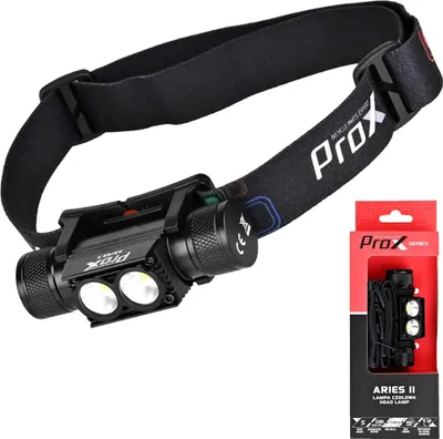 Zdjęcie produktu dla PROX Lampa Czołowa Aries II Cree XM-L2 1100 Lumenów Wodoodporna Czołówka