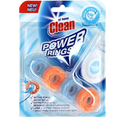 Produktbild von At Home Clean Toilettenreiniger Power Rings Aqua – 40 g