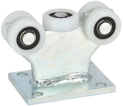 Imagen del producto de KOTARBAU® Ruedas guía para puertas corredizas, sin ajuste de altura, diámetro 43 mm, juego de 5 unidades
