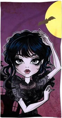 Obrázok produktu pre Nan - Premium Gothic Girl Bawełniany Ręcznik Plażowy Akcesorium Oficjalne