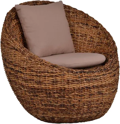 Produktbild von MiaMöbel Sessel Rattan 87x79x78 cm Modern 100% Baumwolle Bananenblatt-Geflecht Rattan natur
