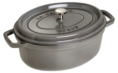 Immagine prodotto di ZWILLING Teglia in ghisa con coperchio 27 cm ovale grigio grafite 40500-276-0 1003205 COCOTTE STAUB