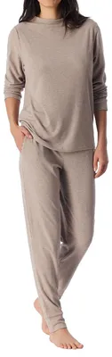 Produktbild von Schiesser Damen Schlafanzug lang braun-mel.