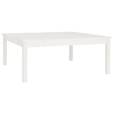 Image de vidaXL Table basse blanche 100x100x40 cm pin massif