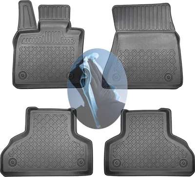 Produktbild von Z521652 TPE-Gummifußmatten kompatibel mit  BMW X6 xdrive Allradantrieb F16 Steilheck Geländewagen SUV 5-türer 2014-2019 7Sitze (1. + 2. Sitzreihe)
