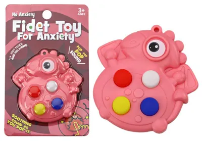 Zdjęcie produktu dla Pop It Dinozaur antystresowy sensoryczny różow