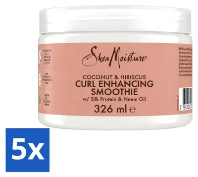 Zdjęcie produktu dla 5 x Maska do włosów kręconych SheaMoisture Coconut & Hibiscus, 326 ml - Opakowanie ekonomiczne - 5 sztuk