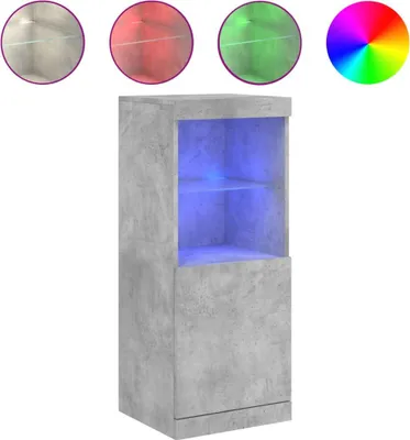 Obrázok produktu pre vidaXL Príborník s LED svetlami betónová sivá 41x37x100 cm