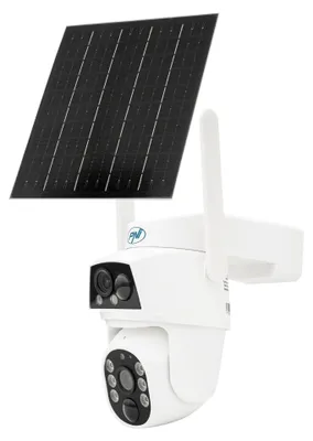 Productafbeelding van PNI IP894 4G bewakingscamera voor buiten met zonnepaneel – Dubbele lens 2MP+2MP, PTZ 35