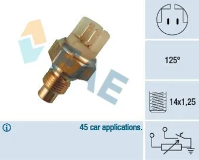 Produktbild von FAE 34040 Kühlmitteltemperatursensor für RENAULT CLIO I (B/C57, 5/357) 19 II (B/C53) ESPACE I (J11) TRAFIC Bus (TXW) TRAFIC Kasten (TXX)