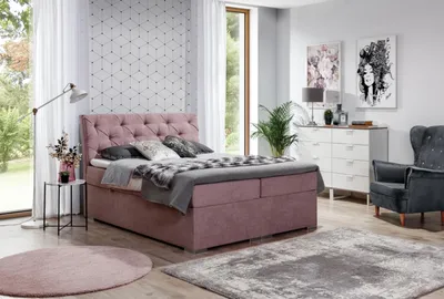 Image de Lit Chesterfield Lit rembourré Lit double Big XXL Designer Luxe Lit Nouveau
