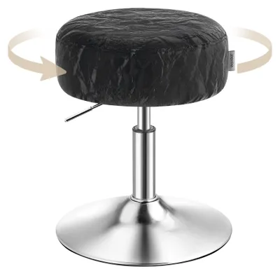Image de VASAGLE, tabouret de maquillage, réglable en hauteur, pivotant à 360°, en PU