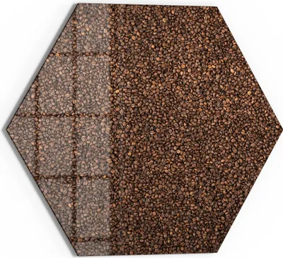 Produktbild von DEQORI Glasbild Echtglas 40x35 cm 'Kaffeebohnenmeer' Wandbild Bild modern Deko