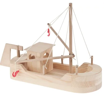 Produktbild von Fischkutter Holz Bausatz ab 10 Jahren