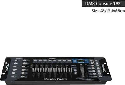 Zdjęcie produktu dla Konsola DMX, 192 kanały, programowalne sceny, 192 kontrolery DMX, wtyczka UE