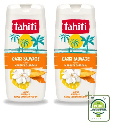 Image de 2 gels douche Tahiti "Oasis Sauvage" - Mangue et gardénia - 315 ml - Lot de 2
