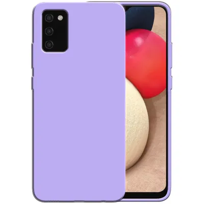 Produktbild von Smartphonica Silikonhülle für Samsung Galaxy A02s Hülle mit weicher Innenseite - Lila