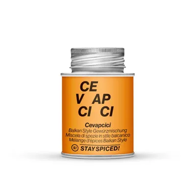 Produktbild von STAY SPICED! Cevapcici Gewürzmischung – authentisch würzige Balkan-Mischung mit Paprika, Knoblauch, Zwiebel & Pfeffer – ideal für Grill, Pfanne