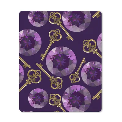 Produktbild von MuchoWow® Mauspad Mousepad Edelstein - Muster - Gold - Schlüssel 30x40 cm - Mousepads - Maus Mat - Pad - Mausunterlage - Mausmatten