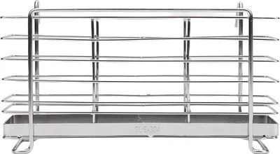 Produktbild von Utensilien-Trockenständer mit Haken, 3 Fächer, Abtropfkorb aus Edelstahl 304 für Essstäbchen, Gabeln