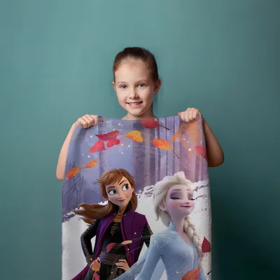 Produktbild von Anna Elsa Frozen Leaves Duschtuch Badetuch Handtuch 70 x 140cm