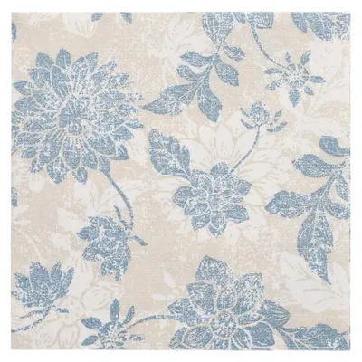 Produktbild von Servietten "ROYAL Collection" 1/4-Falz 40 cm x 40 cm arktikblau "Flowers"