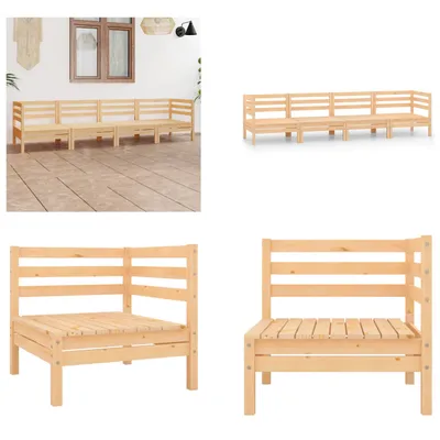 Immagine prodotto di vidaXL Set da salotto da giardino 4 pezzi in pino massiccio - Set da salotto da giardino - Set da salotto - Set da salotto