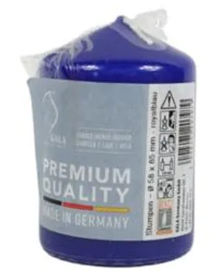 Image de Bougies cylindriques Gala bleues 5,8 x 8,5 cm | 24 pièces