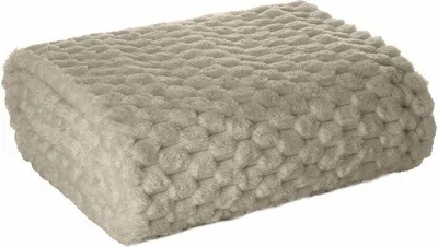 Zdjęcie produktu dla Koc mikroflano z tłoczeniem CINDY 200X220 beżowy