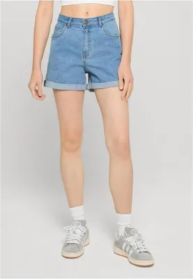Obrázek produktu pro Dámské kraťasy Urban Classics Ladies High Waist Denim Shorts light blue washed - 26