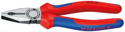 Produktbild von Knipex 03 02 160, Prüfzange, Stahl, Kunststoff, Blau, Rot, 160 mm, 223 g