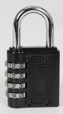 Image de Easy Work Cadenas à combinaison, 4 chiffres, noir/argent (1 kit)