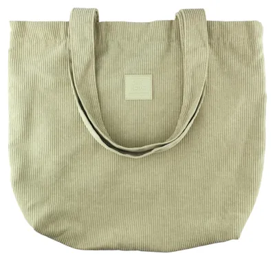 Zdjęcie produktu dla IDEA HOME Manhattan cord bag, cord shopper - Torba shopper z magnetycznym zapięciem i paskiem na ramię - oliwkowa zieleń