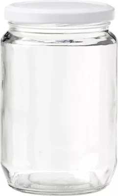 Produktbild von Vorratsglas 6-tlg., rund, klar, weißem Deckel, Inhalt: 0,72 Liter, TO: 82