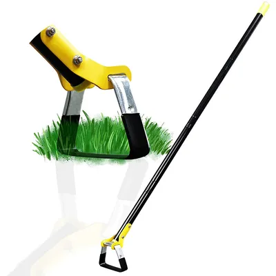 Produktbild von Gartenhacke, Gartenwerkzeug,Hacken zum Jäten im Garten, langer Griff, strapazierfähig,verstellbare Jät-Schlaufen-Steigbügelhacke,1.6m, Schwarz